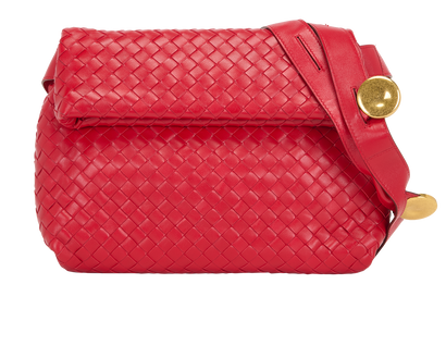Intrecciato The Fold Bag, &pound;795, Handbags, Red, Leather, Front view